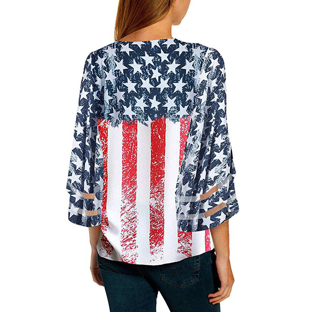 cut off american flag shirt